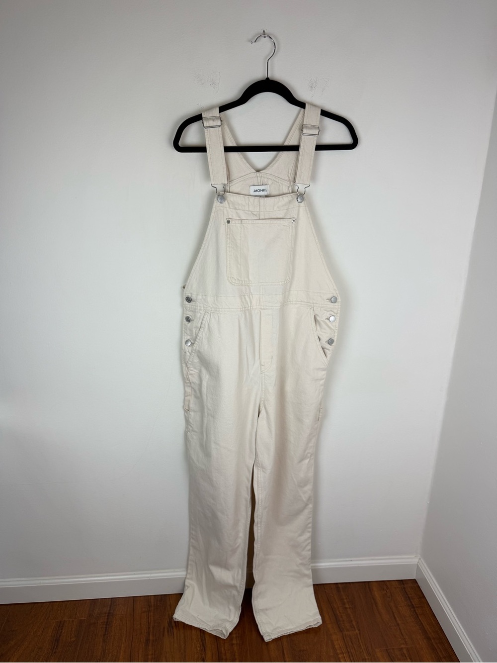 NWT ASOS Monki 100% Cotton Overalls Cream off white Size M